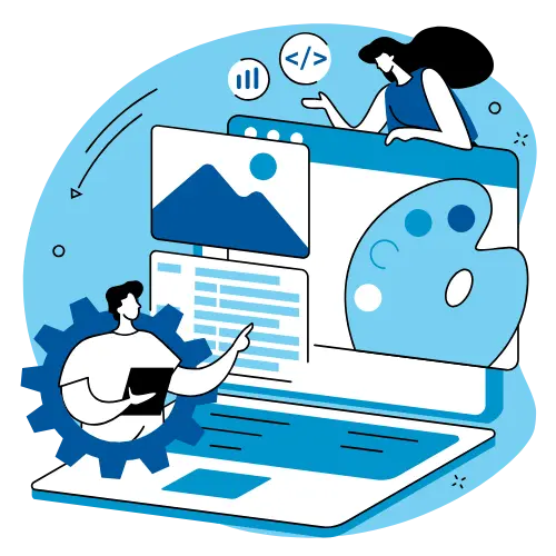 Illustration création de site web